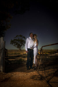 Steven Perdikis Photography - Wedding image at night with the stars of the milky way in the background